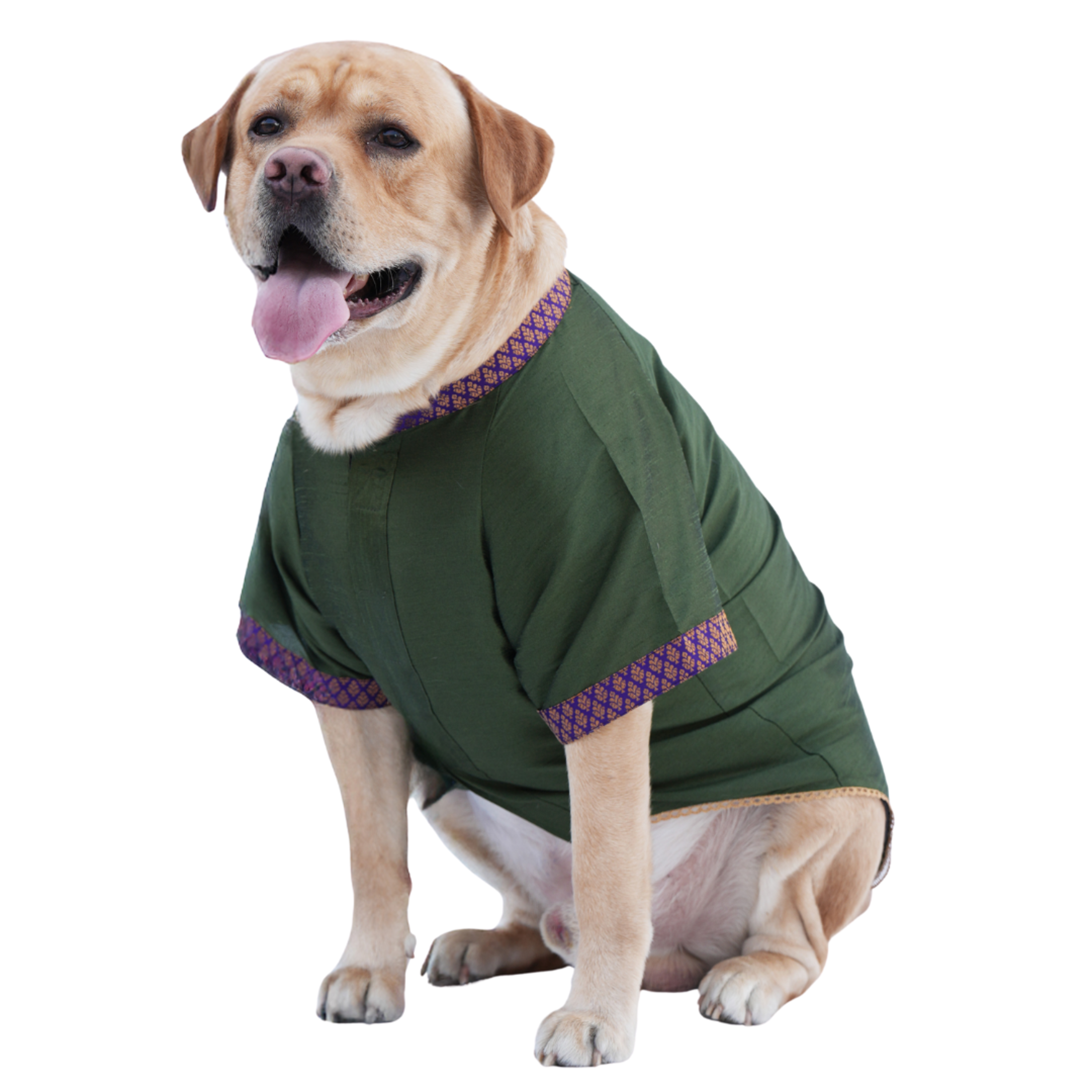 Deep Green Dupon Silk Kurta