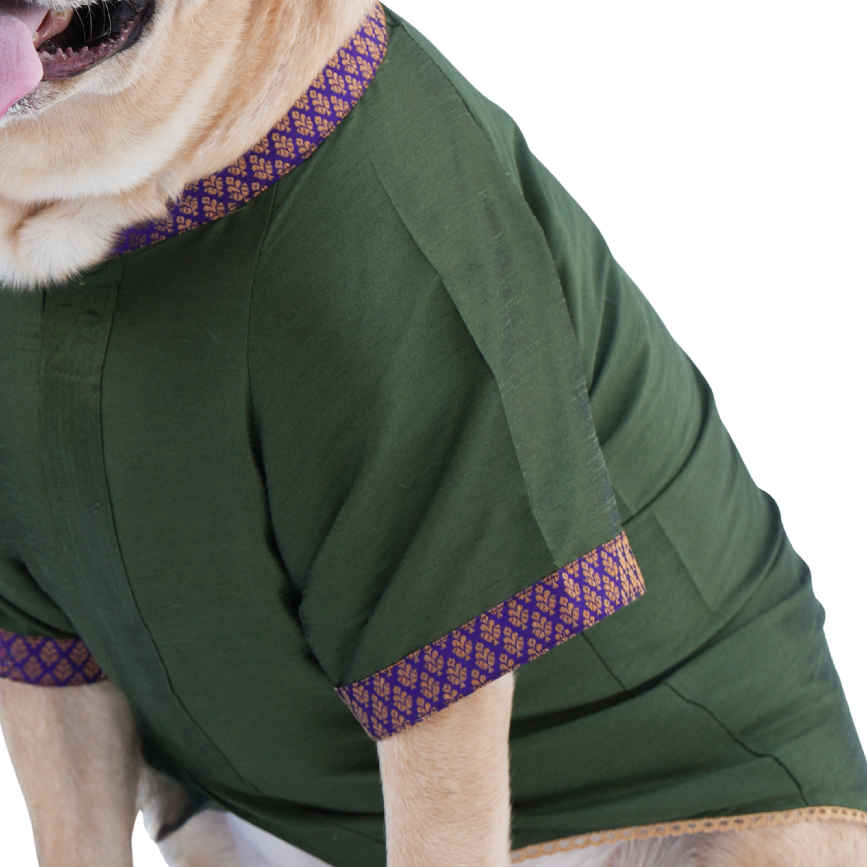 Deep Green Dupon Silk Kurta