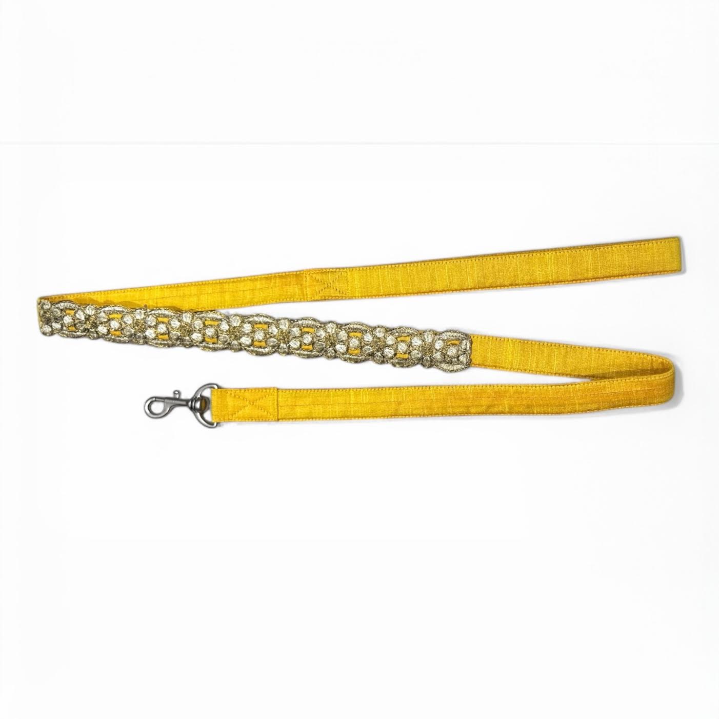 Yellow Gold lace Leash n Collar Set