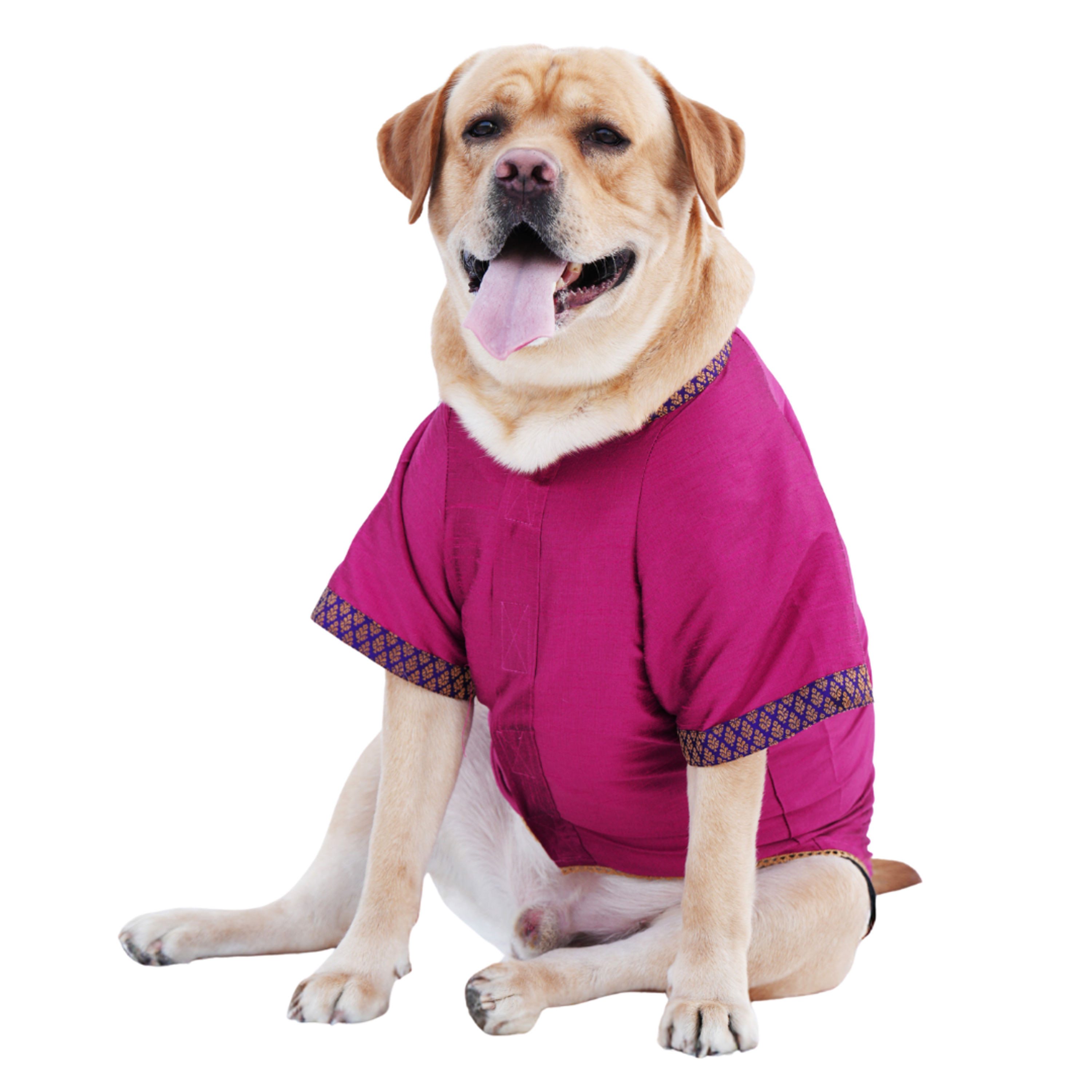 Deep Pink Dupon Silk Kurta