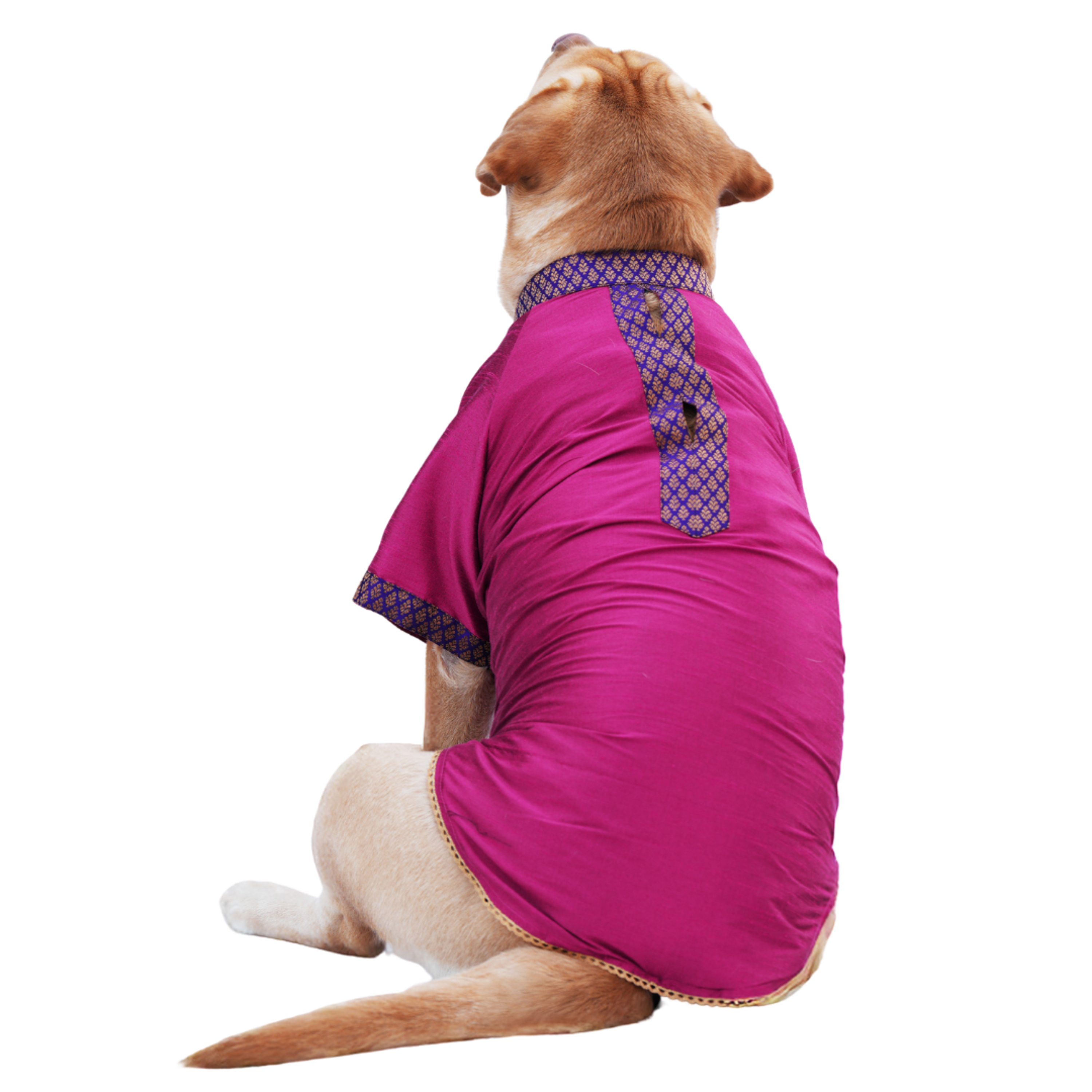 Deep Pink Dupon Silk Kurta