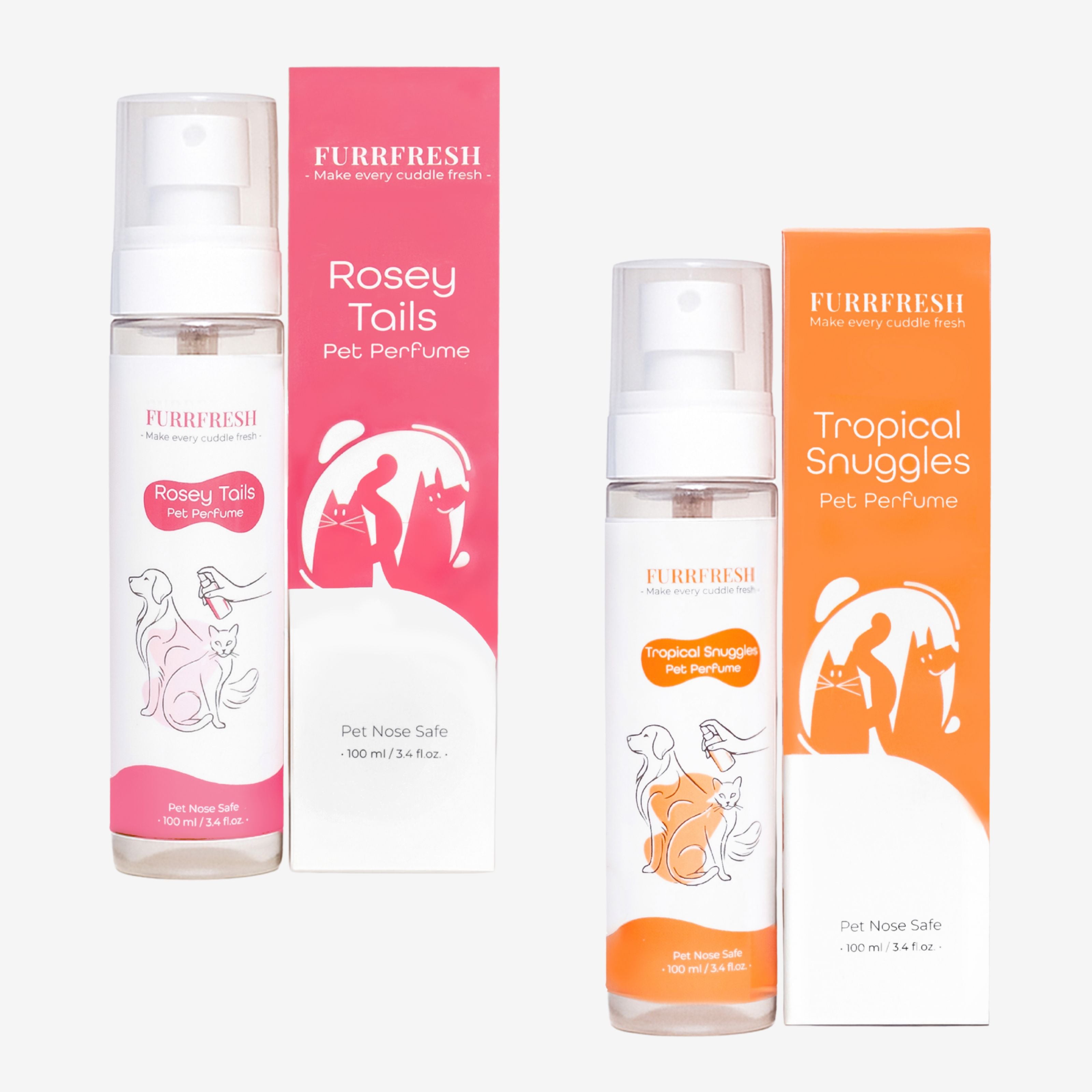 Rosey Tails & Tropical Snuggles Perfume for Dogs & Cats