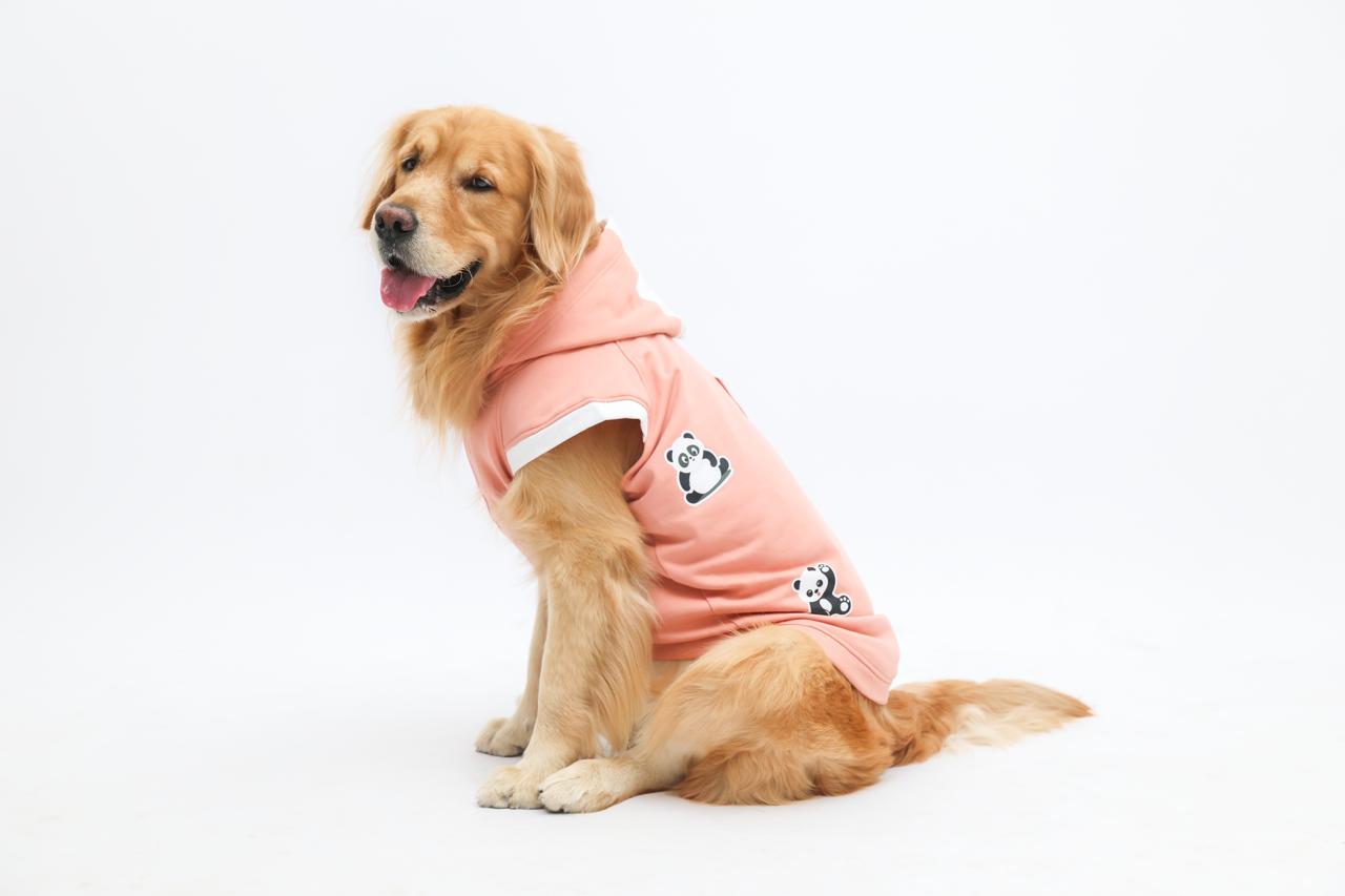 Naughty Panda- Peach Hoodie