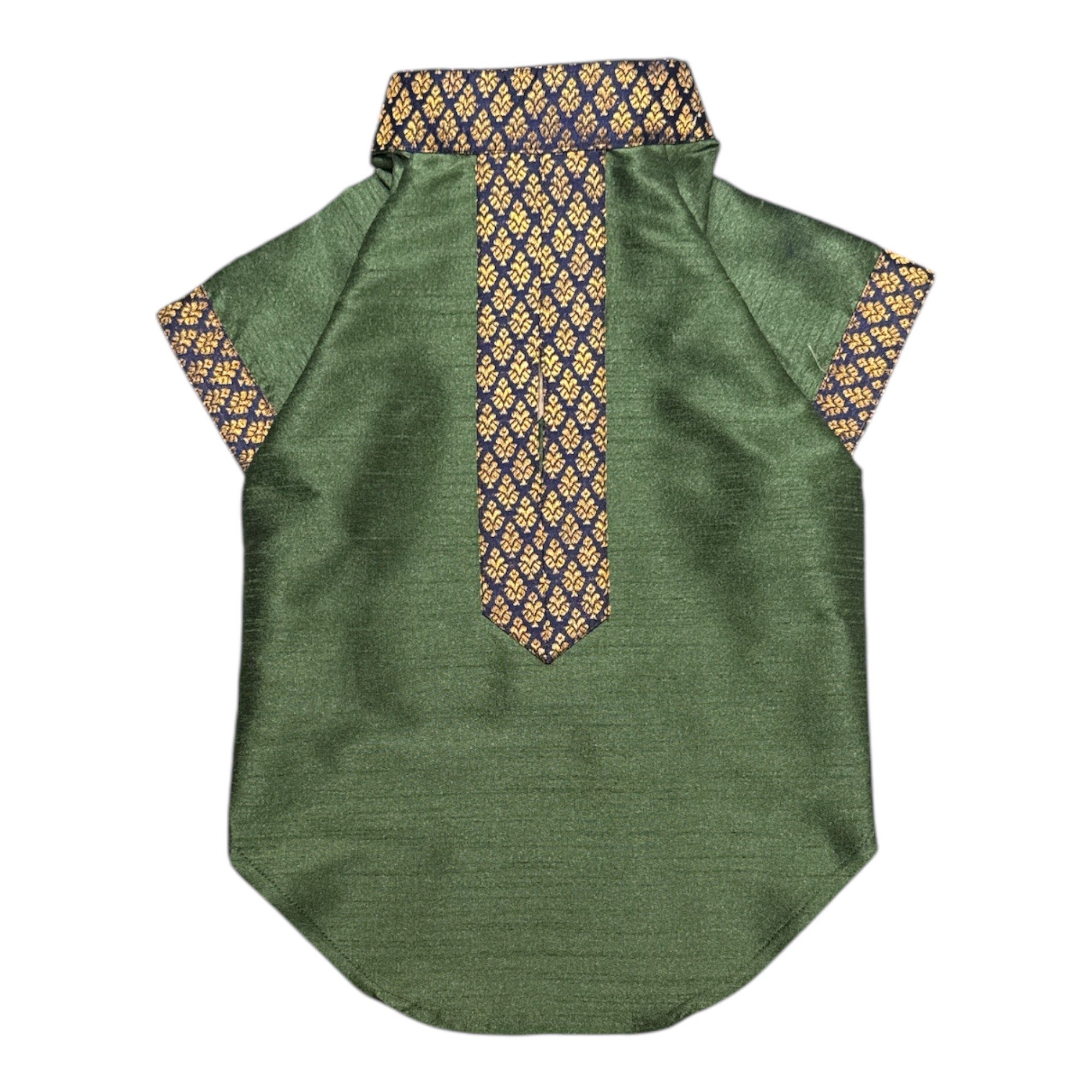 Deep Green Dupon Silk Kurta