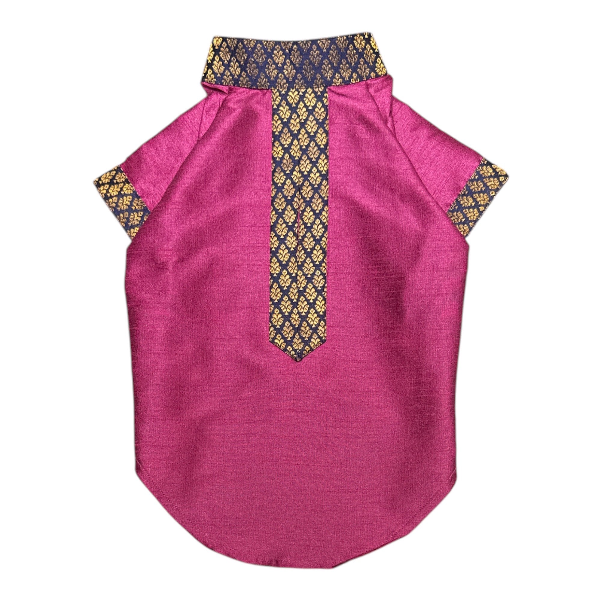 Deep Pink Dupon Silk Kurta