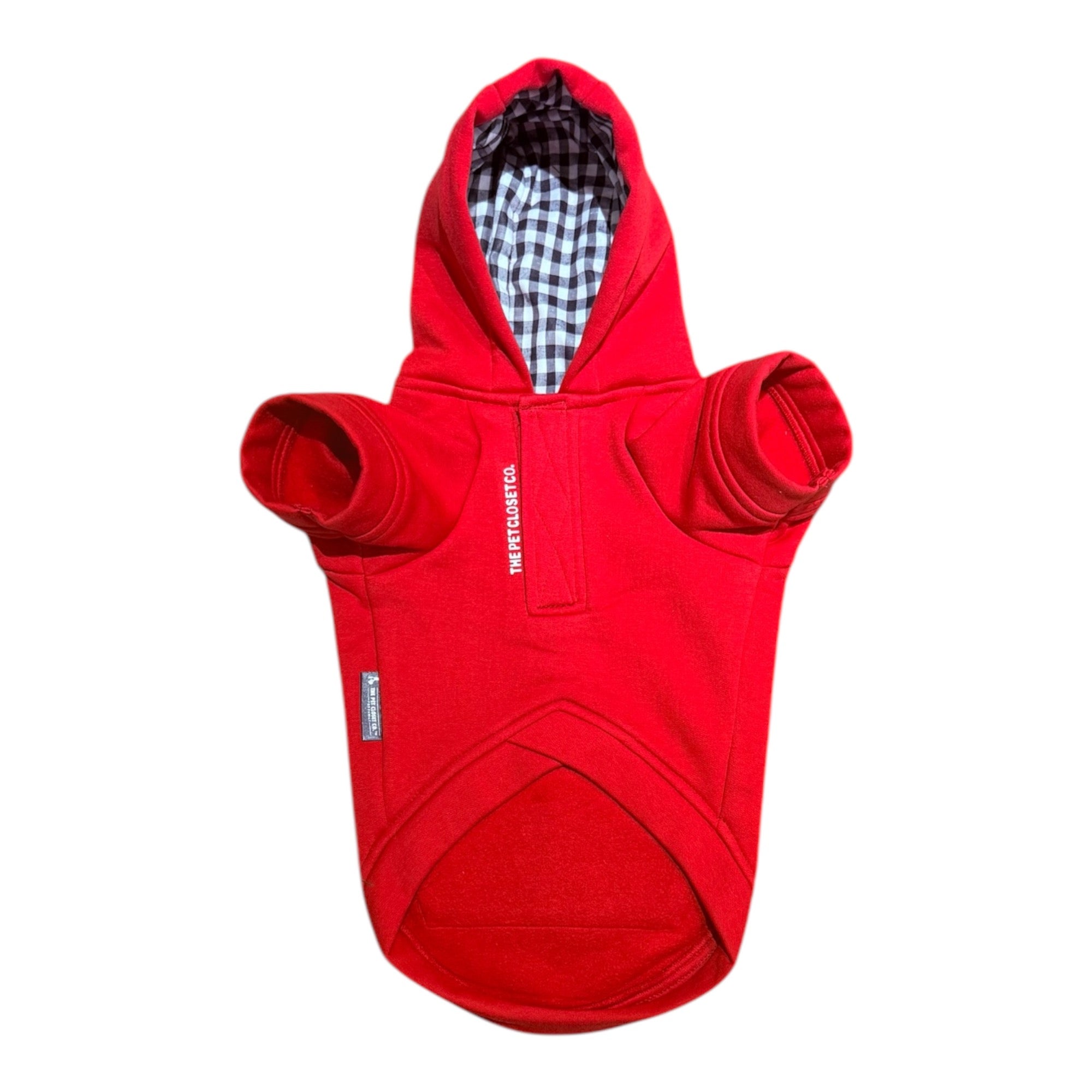 Hoodie aus Baumwollmischung mit Futter und Rentier-Print