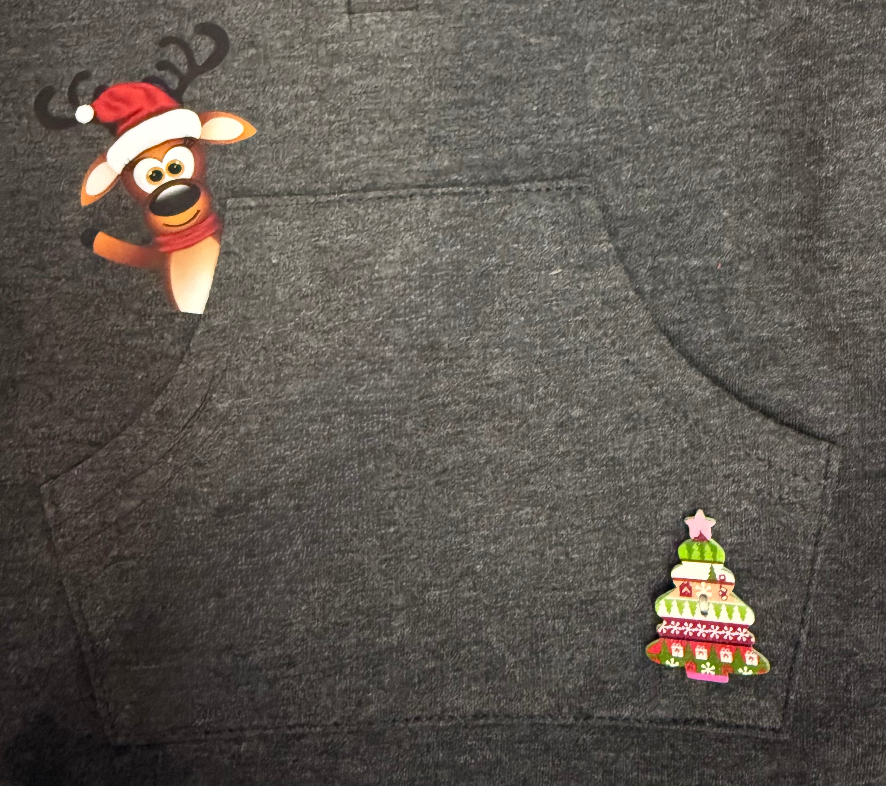 Reindeer In My Pocket Hoodie