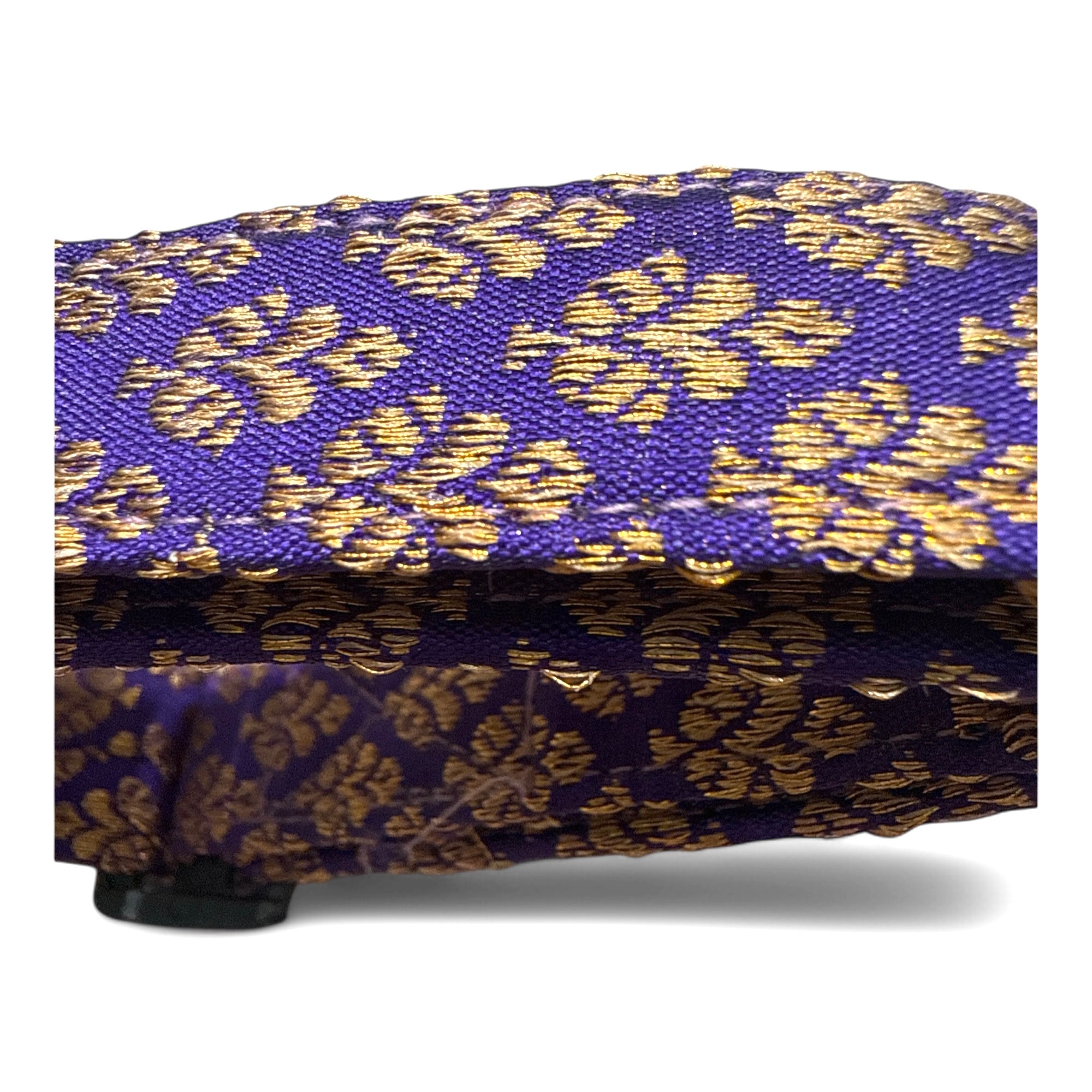 Coctail Purple Brocade Leash n Collar Set