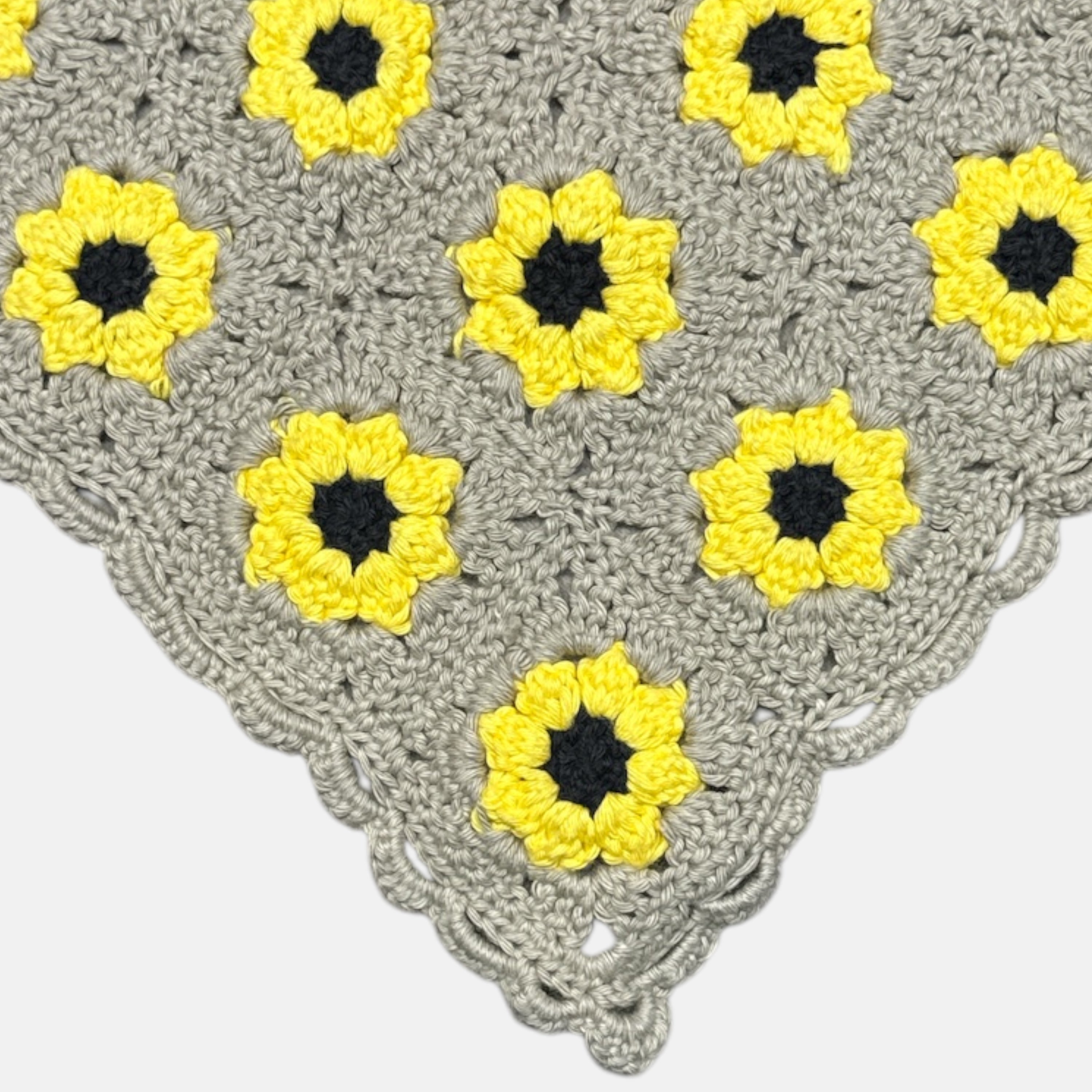 Sunflower Crochet Neck BIB