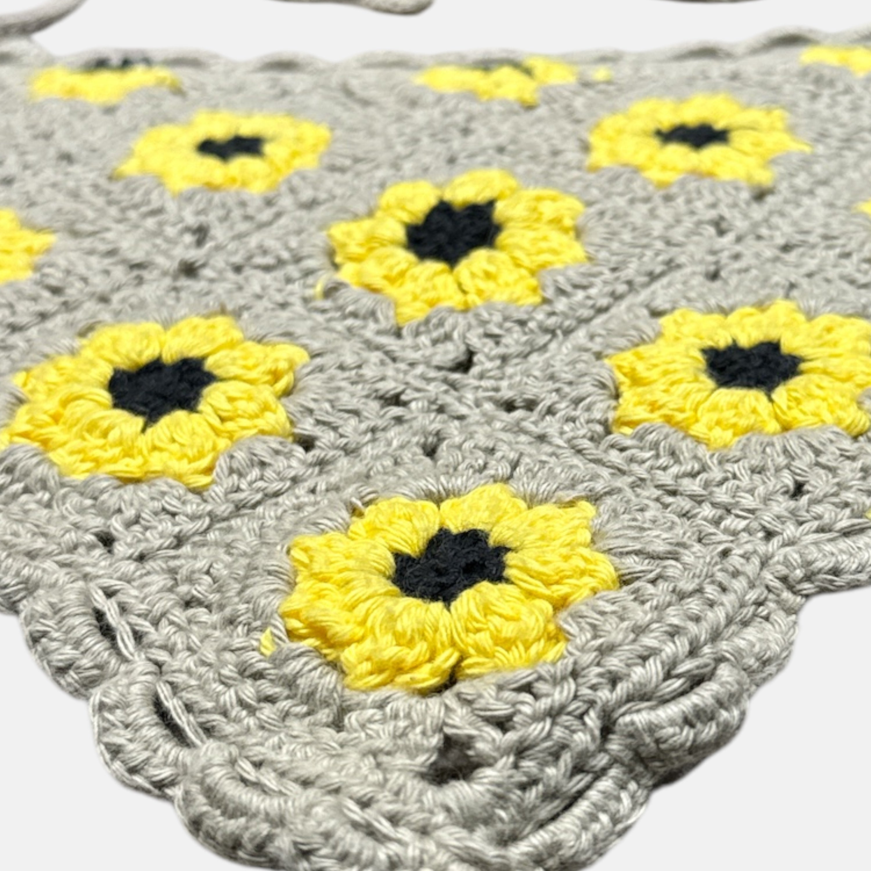 Sunflower Crochet Neck BIB