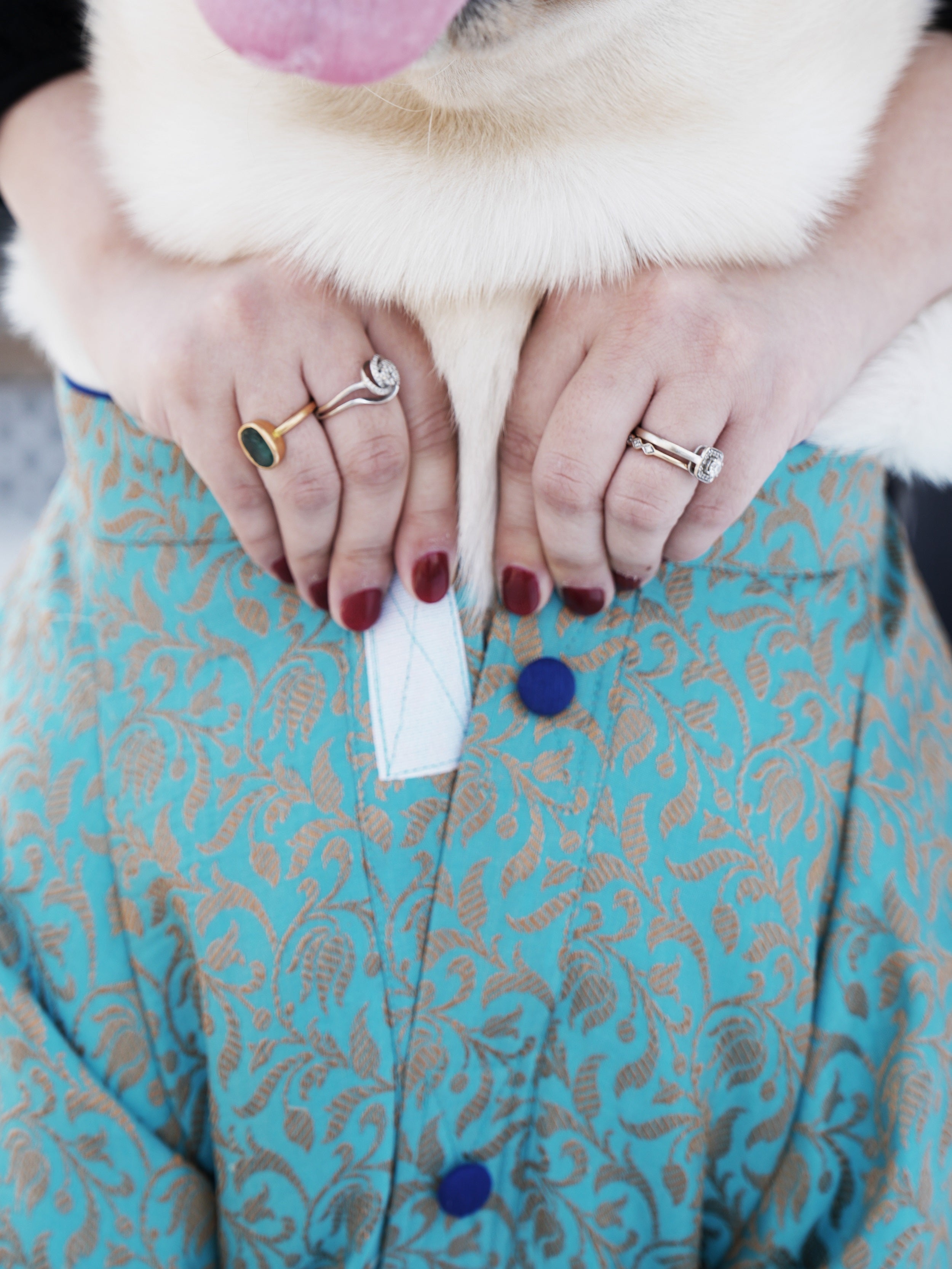 Coctail Blue Silk Brocade Sherwani