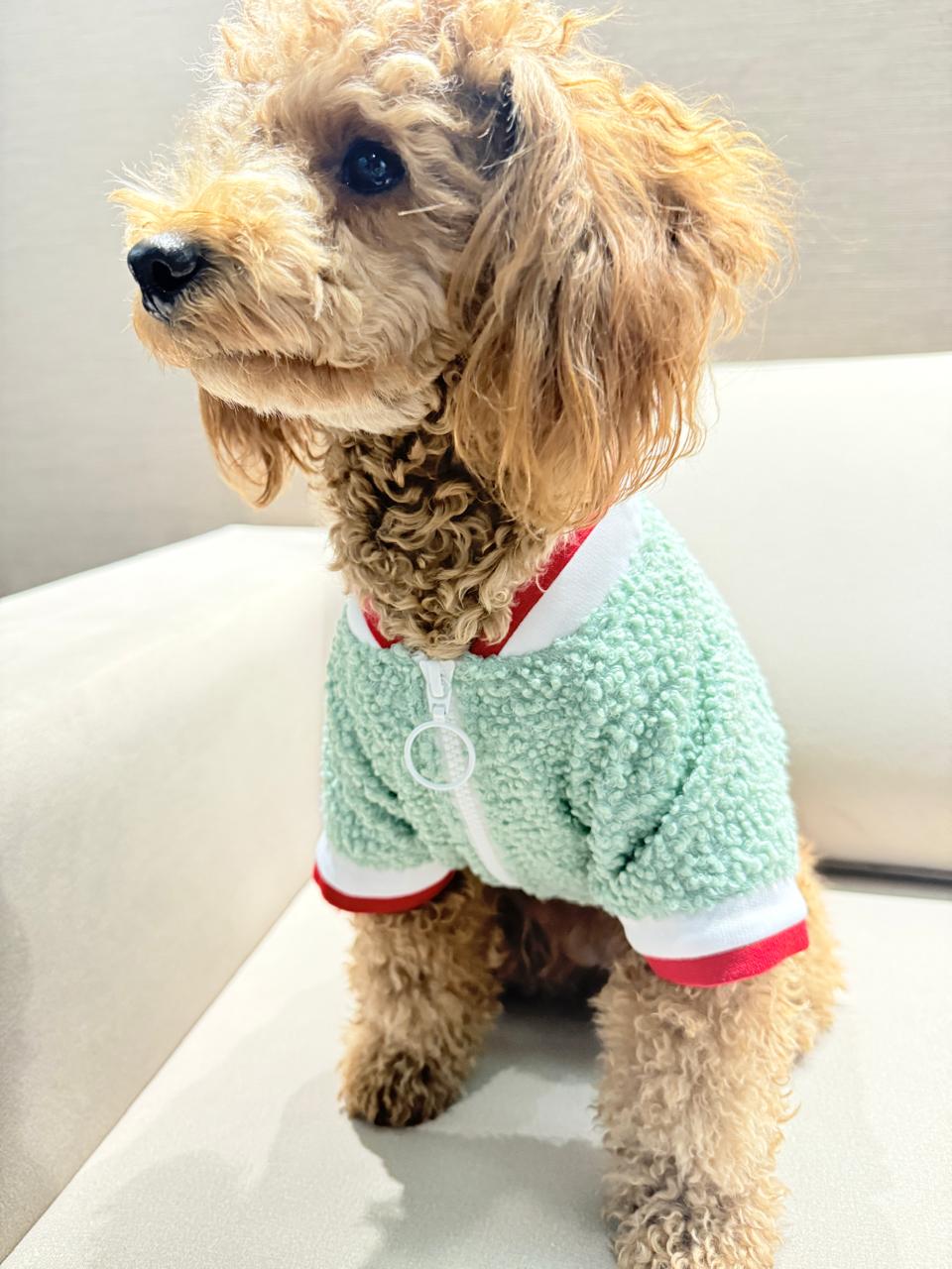 Sporty Happy Zipper- Olive Fleece