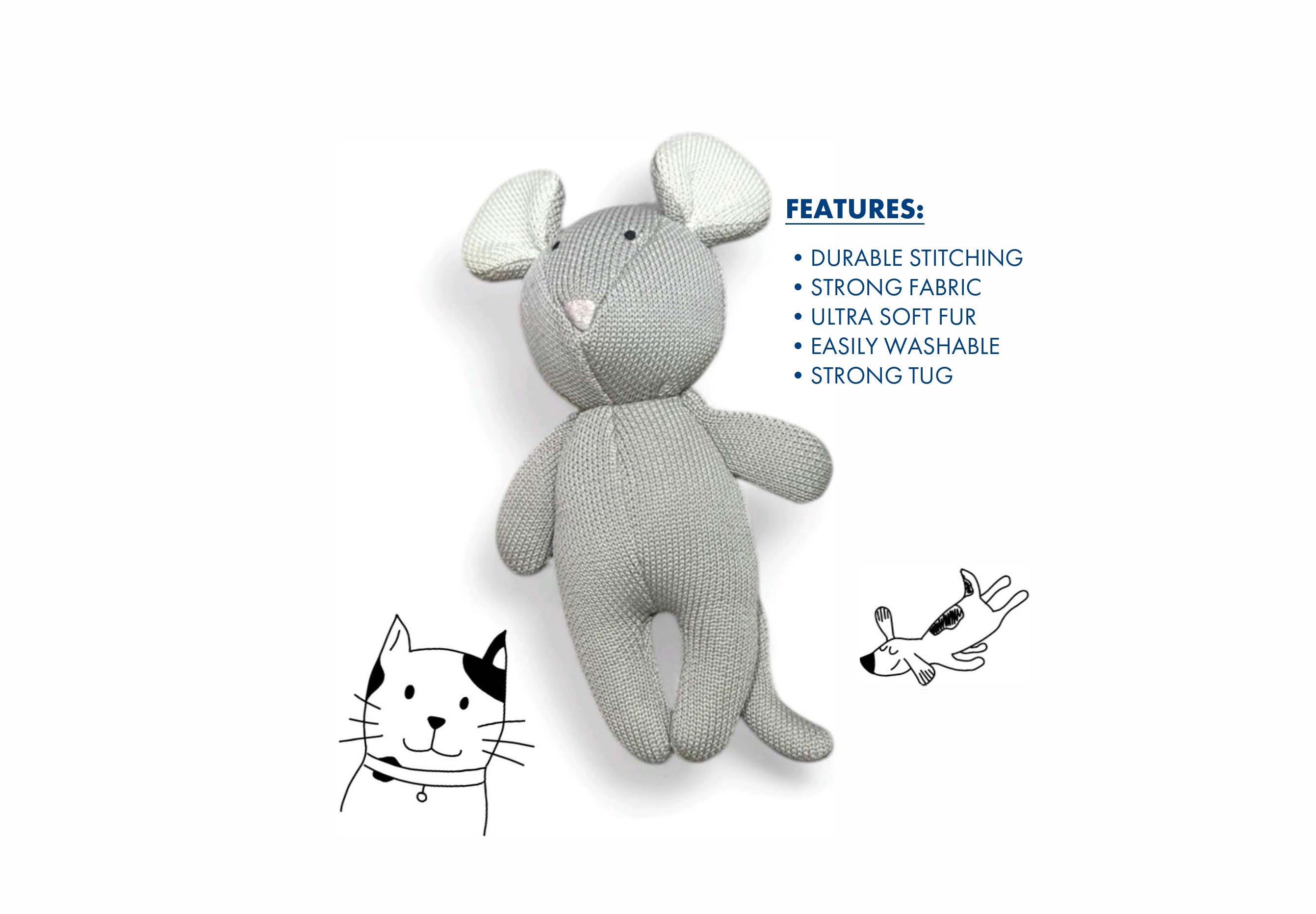 Pawmouse Crochet Pet Toy