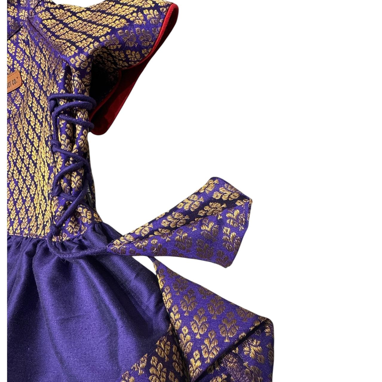 Snoopy Frock in Brocade- Purple Amethyst