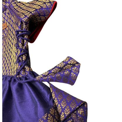 Snoopy Frock in Brocade- Purple Amethyst