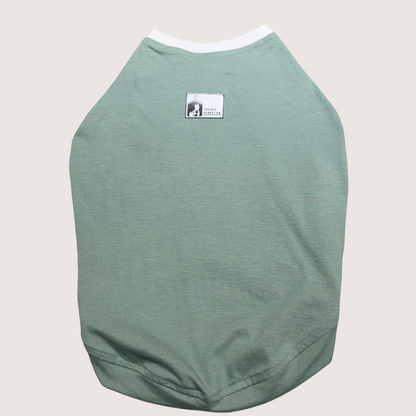 Bedrucktes ärmelloses T-Shirt aus 100 % Baumwolle
