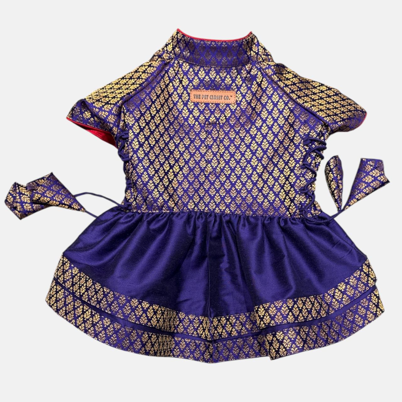 Snoopy Frock in Brocade- Purple Amethyst
