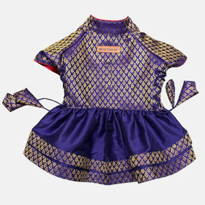 Snoopy Frock in Brocade- Purple Amethyst