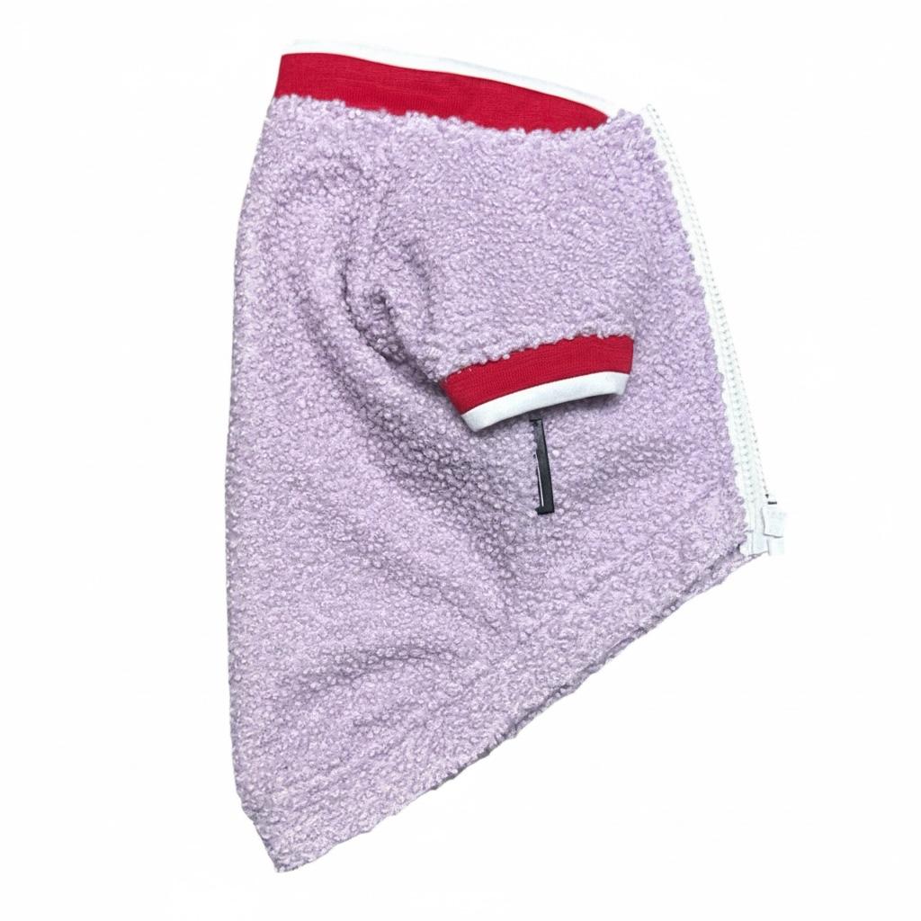 Sporty Happy Zipper- Light Mauve Fleece