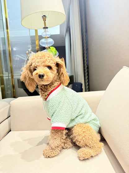 Sporty Happy Zipper- Olive Fleece