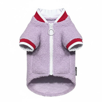 Sporty Happy Zipper- Light Mauve Fleece