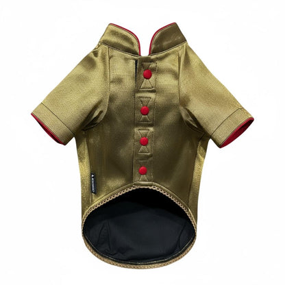 Banarsi Bocade Shervani In Silk- Liquid Black Gold