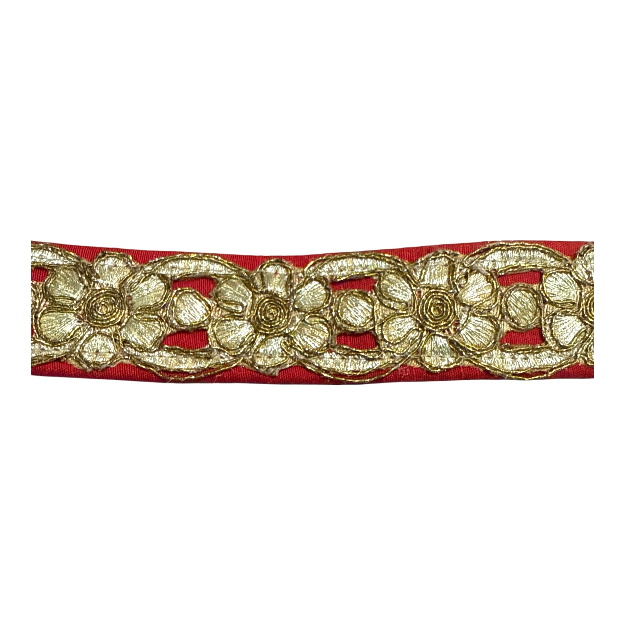 Red Gold Lace Leash with Collar
