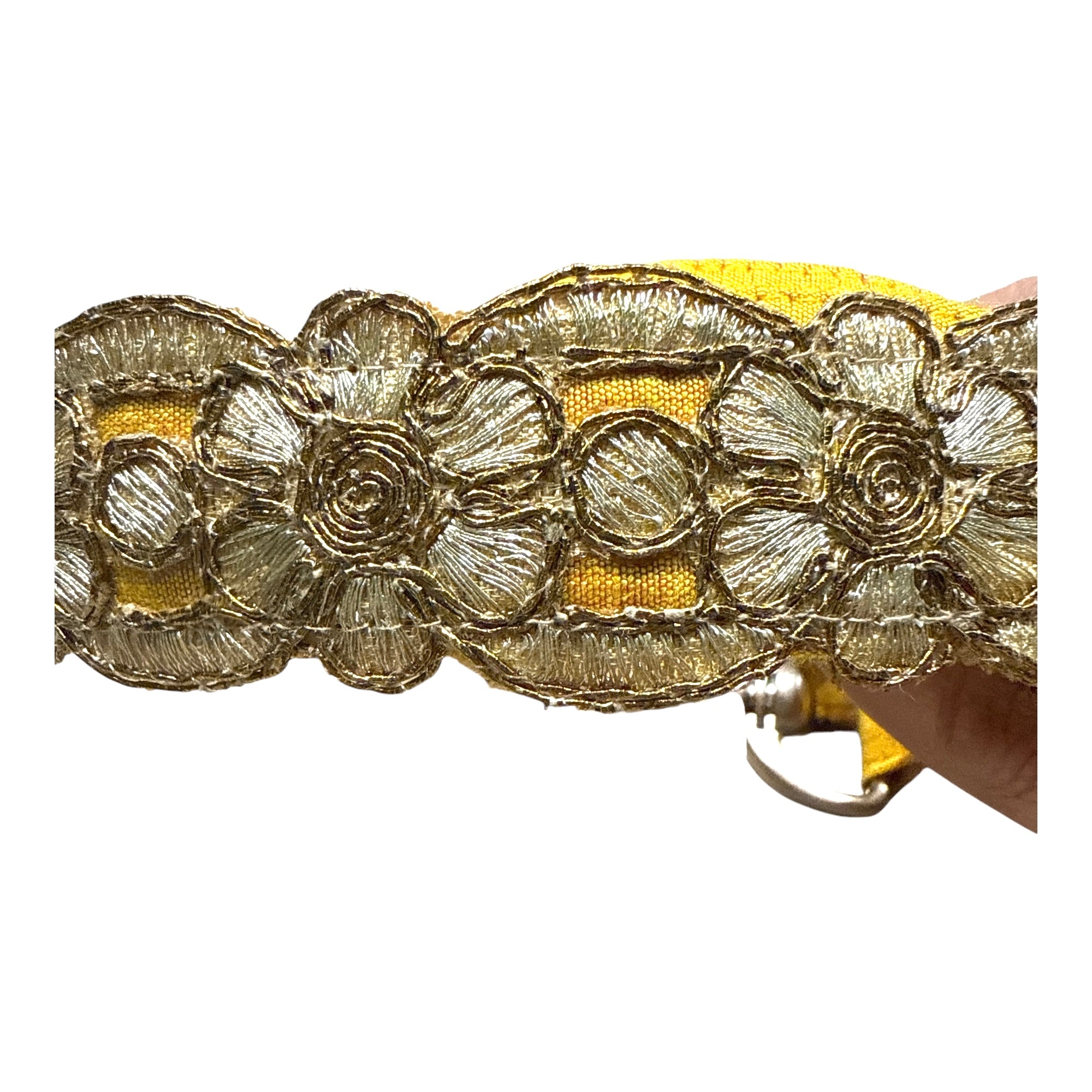 Yellow Gold lace Leash n Collar Set