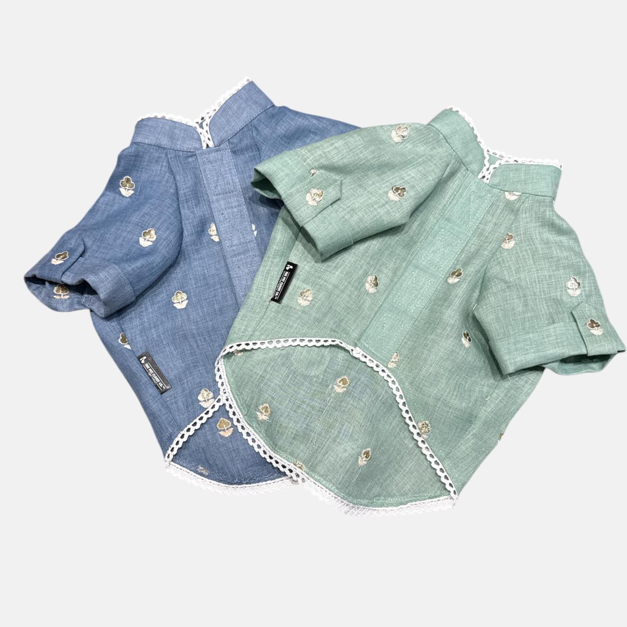 Linen Gota Pati Paws- Kurta