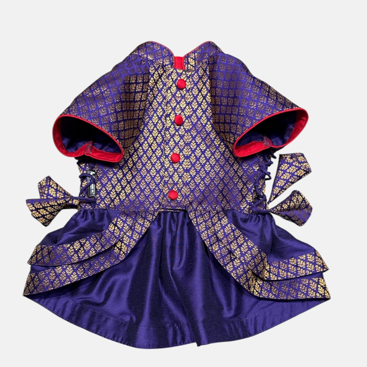 Snoopy Frock in Brocade- Purple Amethyst