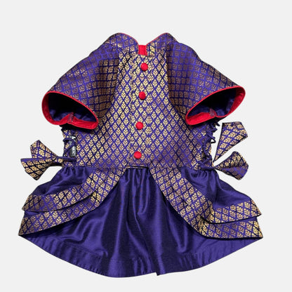 Snoopy Frock in Brocade- Purple Amethyst