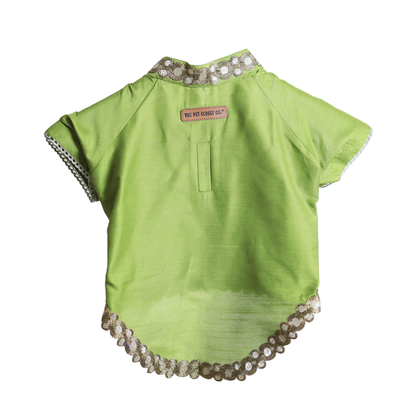 Cotton Silk Kurta- Mehendi Green