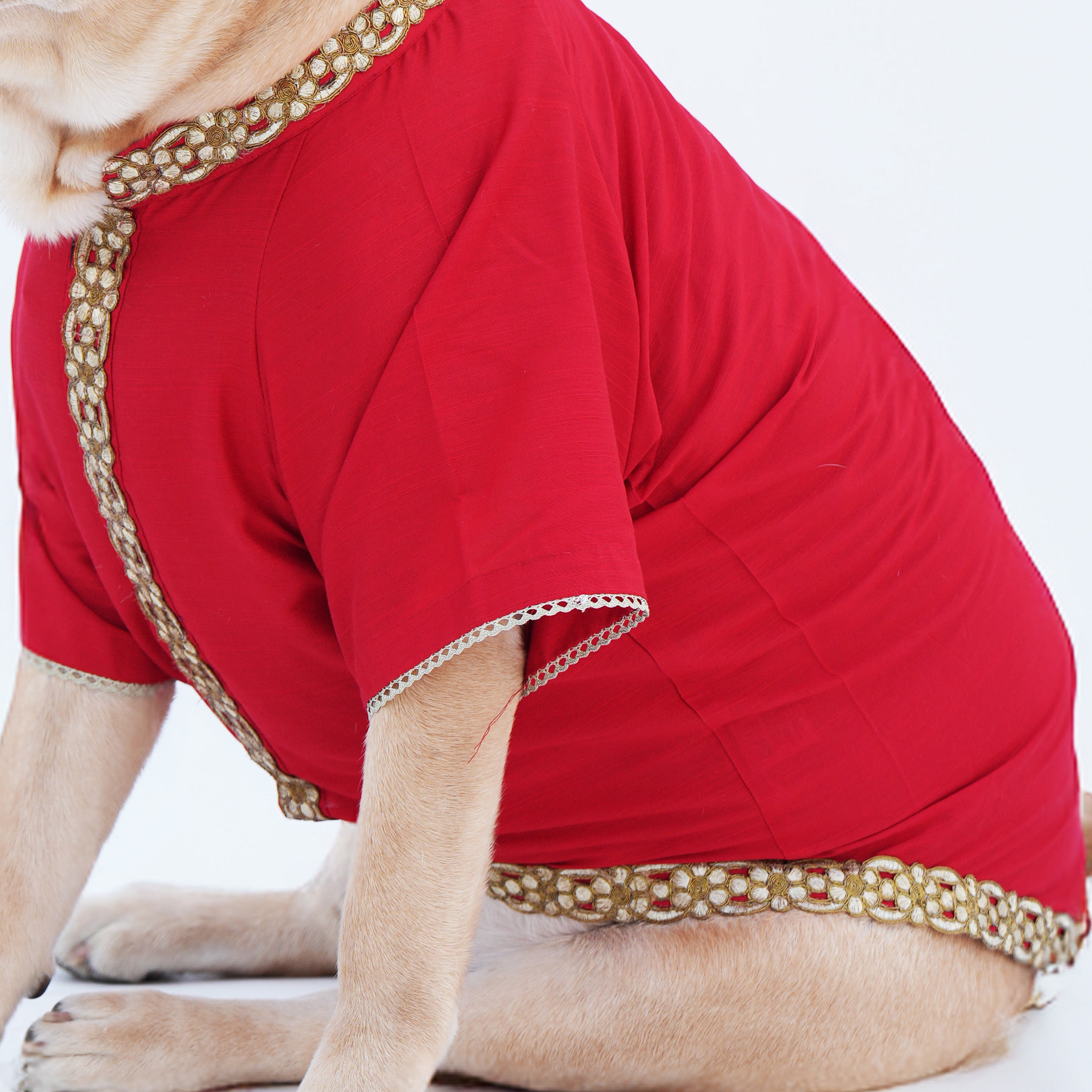 Cotton Silk Kurta- Wedding Red